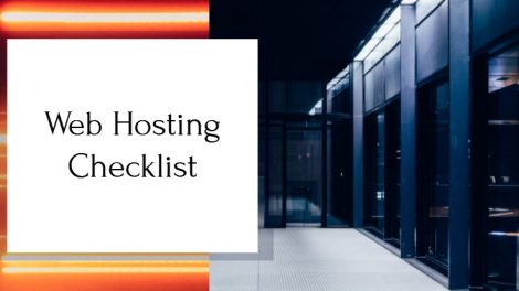 web hosting checklist