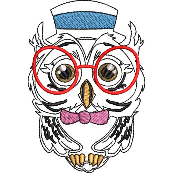 Owl embroidery design