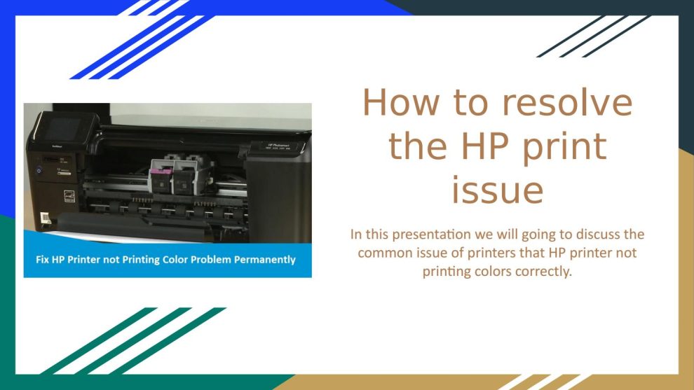 hp printer not printing black correctly