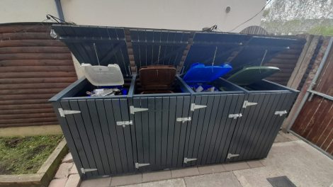 Innovative Triple Wheelie Bin Shed Storage