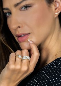 martini diamond stud earrings