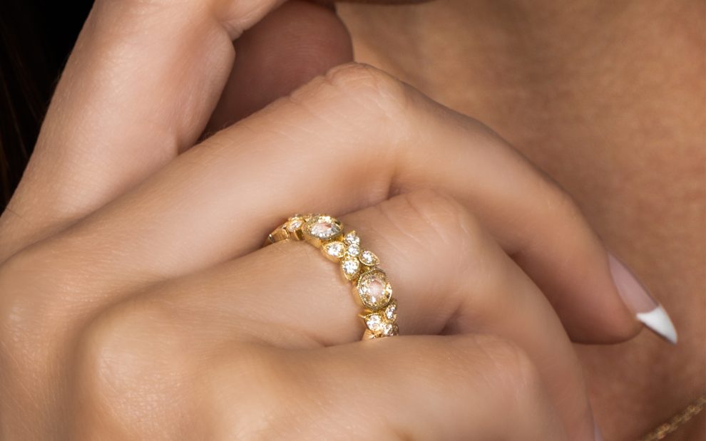 diamond martini stud earrings