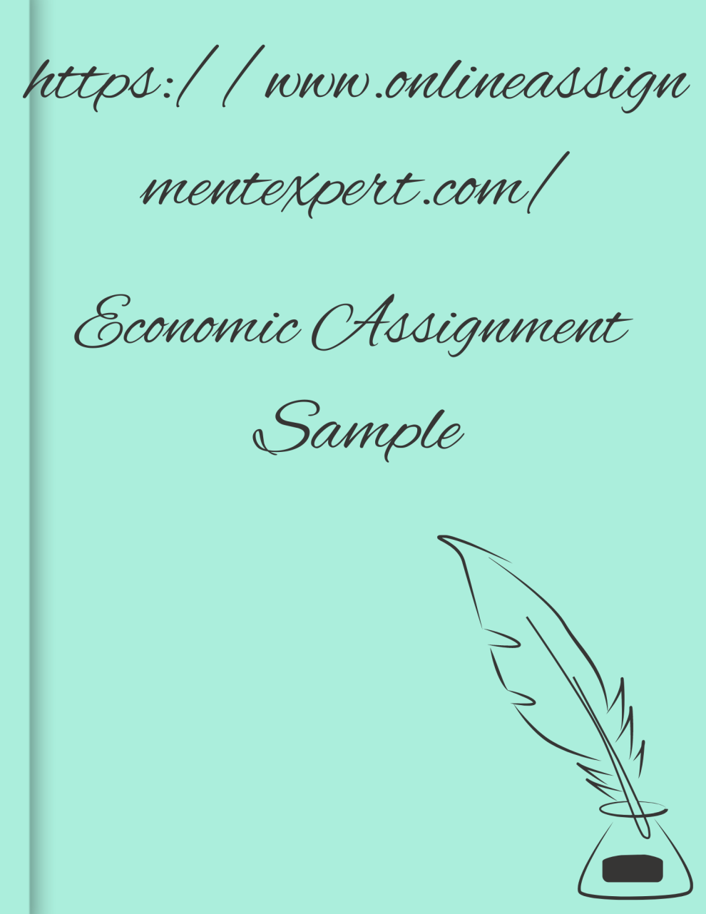 economic assignment sample