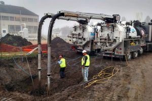 Hydrovac excavation