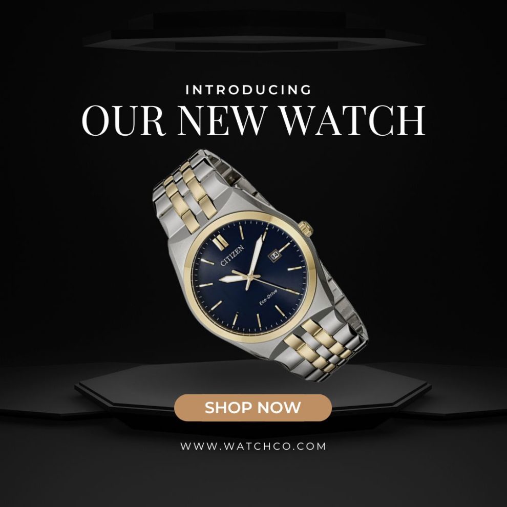 Citizen Men's Corso Eco-Drive Blue Dial Two-Tone Watches