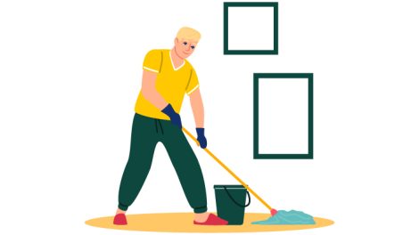 Warehouse floor cleaning